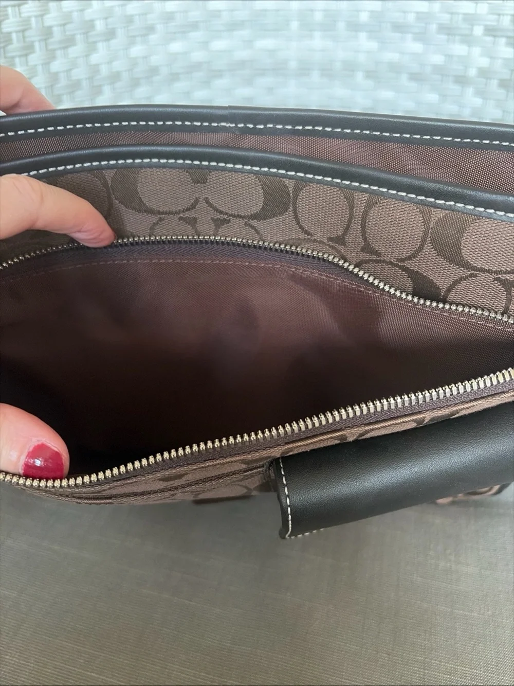 Coach Leather Signature Messenger Bag Shoulder Bag - Excellent